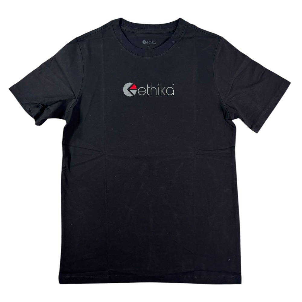 Ethika Boys Classic Fit Graphic T-Shirt‎ Black Size Large L Short Sleeve Tee